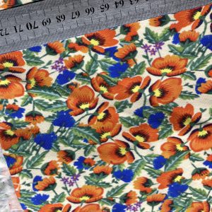 Coupon 80cm - Veldbloemen, katoen tricot