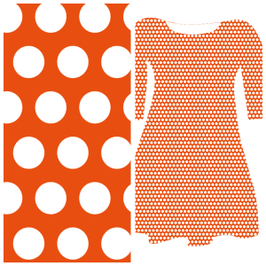 Pre-order - Bobbeez Stip oranje wit - katoen tricot