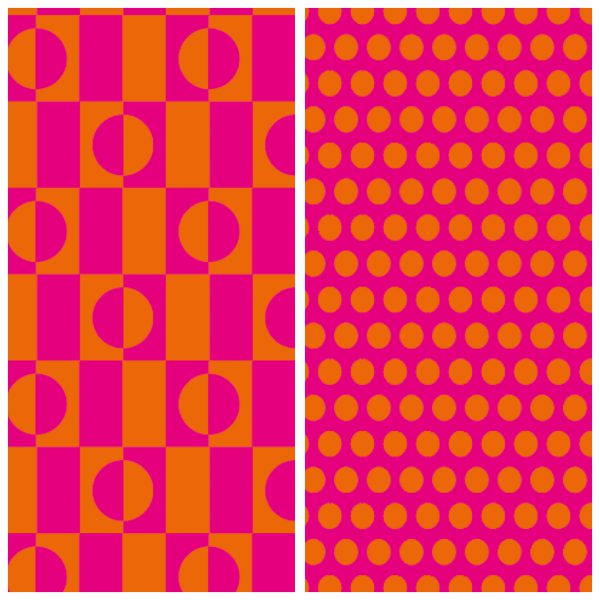 Pre-order - Bobbeez Fuchsia oranje grafisch -  katoen tricot - Afbeelding 2