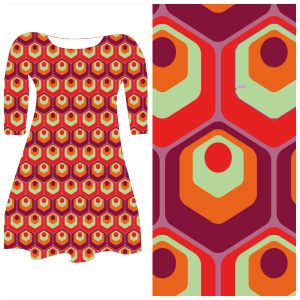 Pre-order: Bobbeez Zeshoeken rood - katoen tricot
