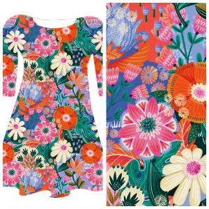 Pre-order: Bobbeez bloemenweide- katoen tricot