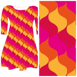 Pre-order: Bobbeez Waves fuchsia - katoen tricot