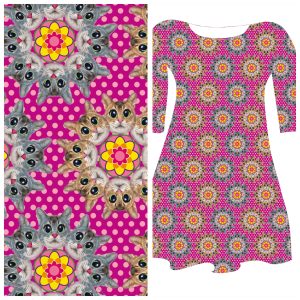 Pre-order: Bobbeez Kunstboer poezen - katoen tricot